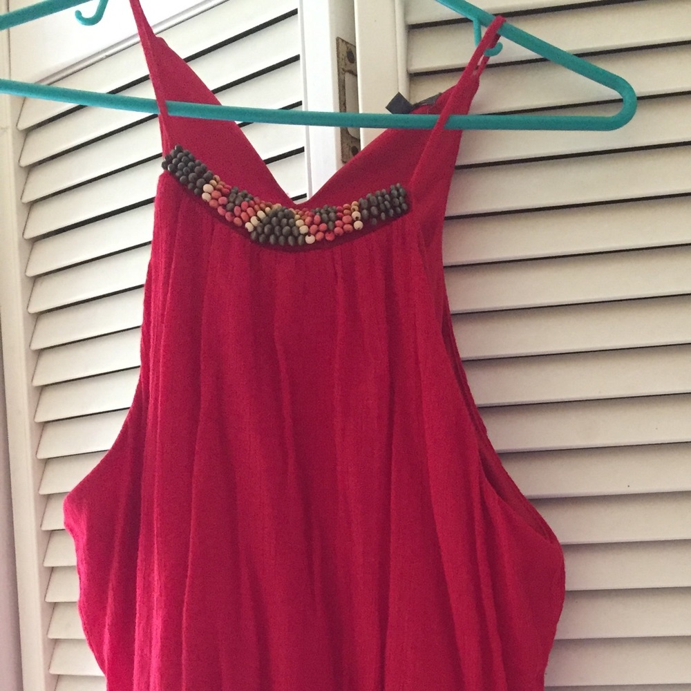 Red maxi dress